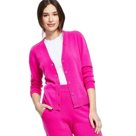 Charter Club 100 Cashmere Boyfriend Cardigan